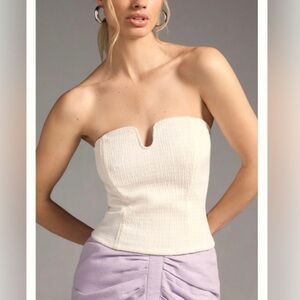 Anthropologie porridge white strapless top